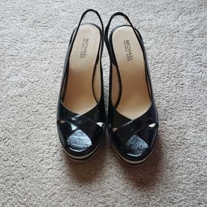 Michael By Michael Kors Pantent Leather Wedges